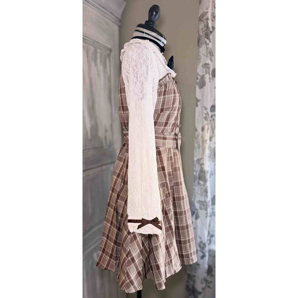 Liz Lisa Lace Pleated Heart Belt Dress Jfashion Gyaru Himekaji Coquette Japan - Picture 10 of 16
